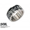 Bague anneau pour homme en acier et noir marque Sons of Anarchy en acier inoxydable bijou bicker