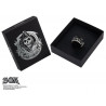 Bague anneau pour femme acier et noir marque Sons of Anarchy en acier inoxydable