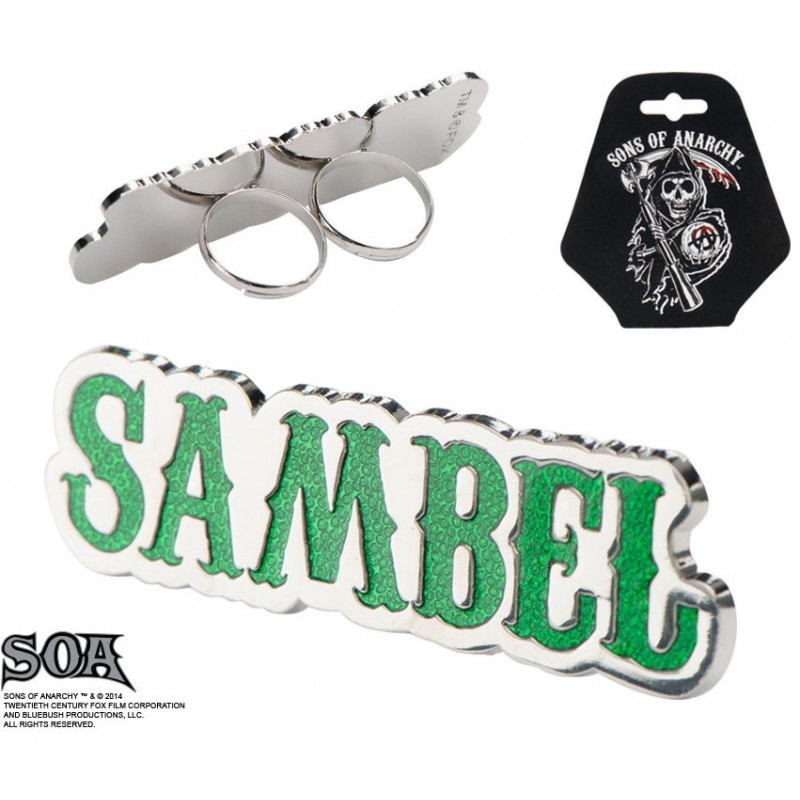Bague double doigt Sambel marque Sons of Anarchy pour homme et femme bijoux bicker