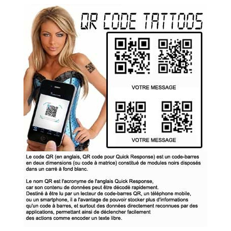 QR code Tattoos personalisé