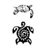 Tatouage Tortue Maori et Polynesien autocollant