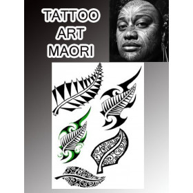 Tatouages temporaires Fern Maori Polynesiens