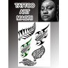 Tatouages temporaires Fern Maori Polynesiens