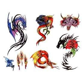 Tattoos temporaires Dragons