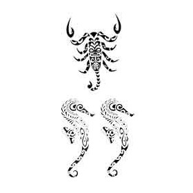 Tatouage Scorpion Hyppocampe Maori et Polynesien