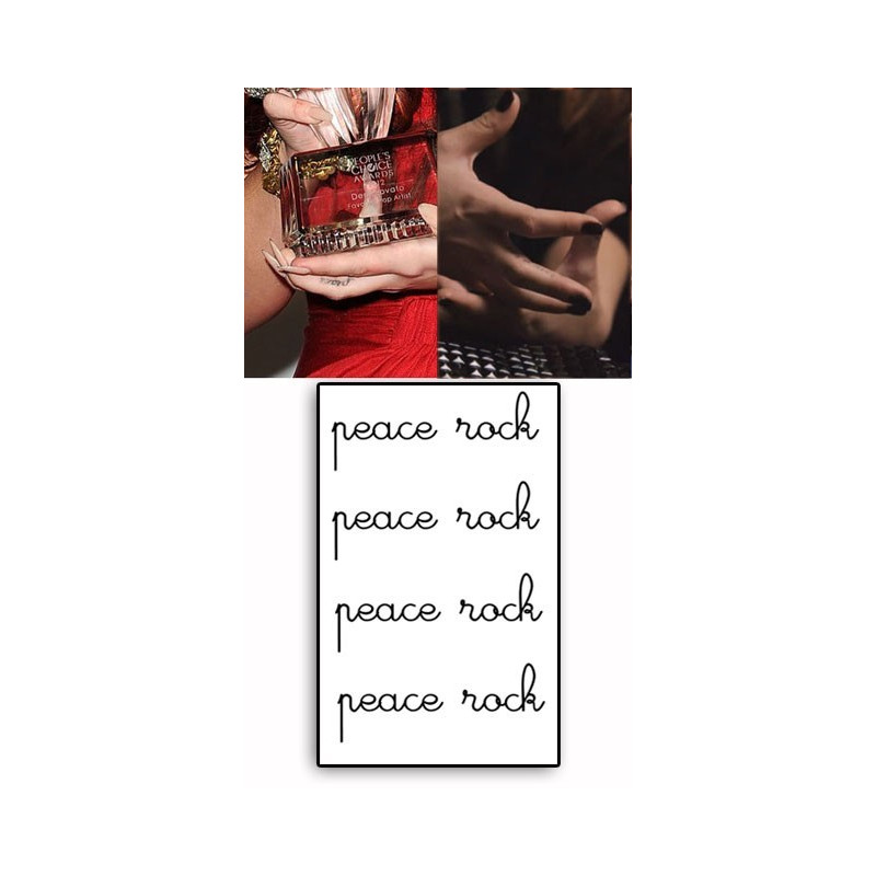 Demi Lovato Tattoos Peace Rock