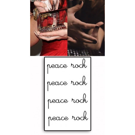 Demi Lovato Tattoos Peace Rock