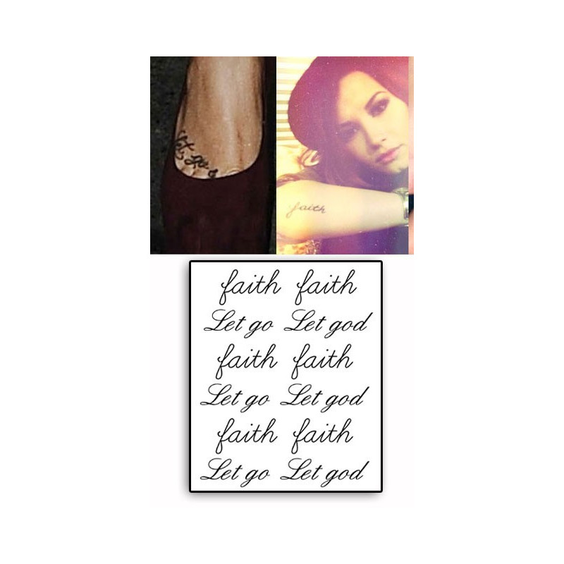Demi Lovato Tattoos Let Go et Faith