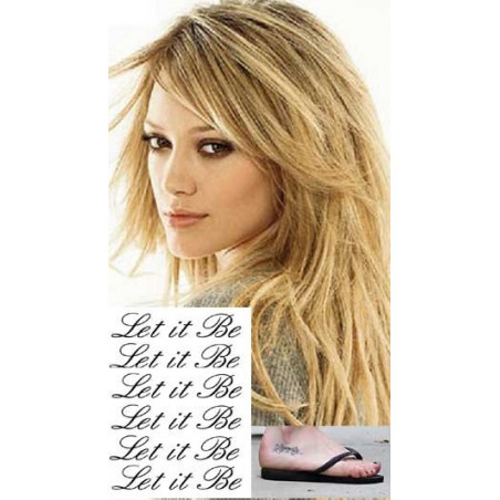 Hilary Duff Tattoos Let it Be