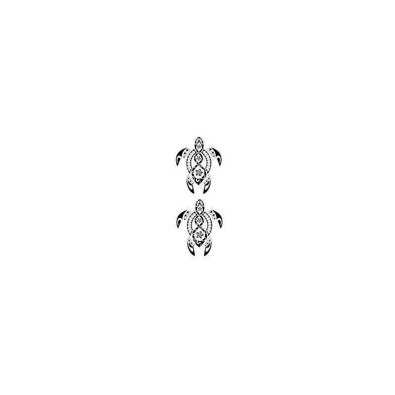 Tatouage Tortue Maori et Polynesien autocollant