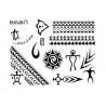 Tatouages Bracelets Hawaii Maori et Polynesien autocollant 