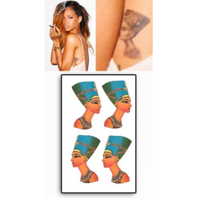 Rihanna tattoo temporaire NEFERTITI