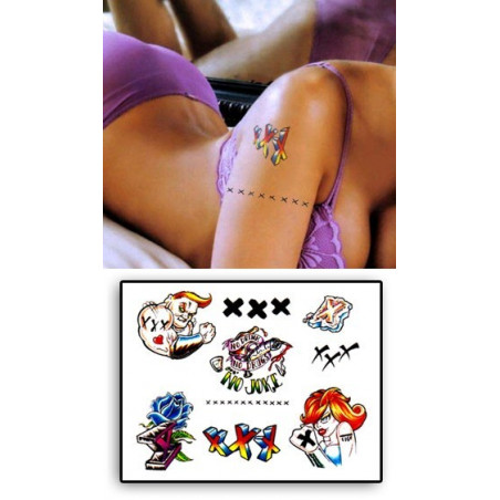 Tattoos temporaires XXX No Joke