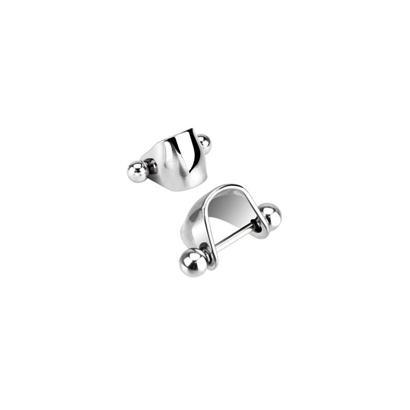 Piercing oreille tragus helix bouclier contour acier