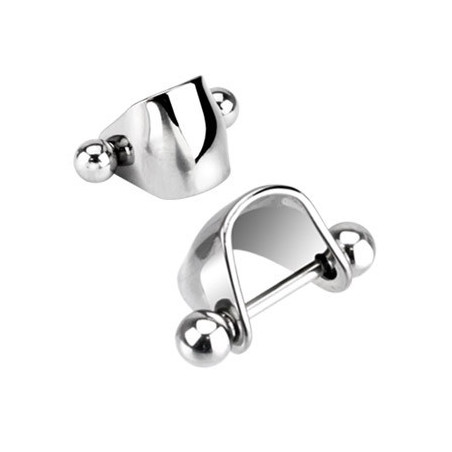 Piercing oreille tragus helix bouclier contour acier