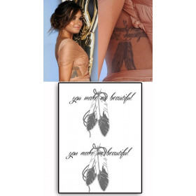 Demi Lovato Tattoos You make me beautiful