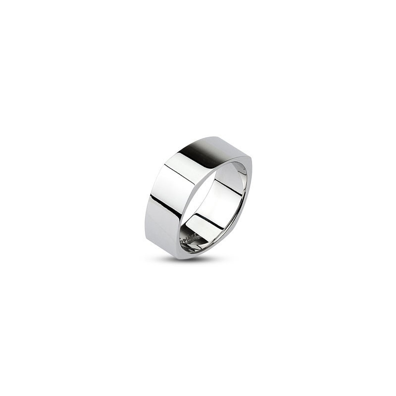 Bague femme en Acier inoxydabe 6mm de large 