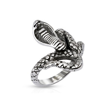 Bague femme Acier chirurgical inoxydable reptile Cobra Royal