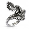 Bague femme Acier chirurgical inoxydable reptile Cobra Royal