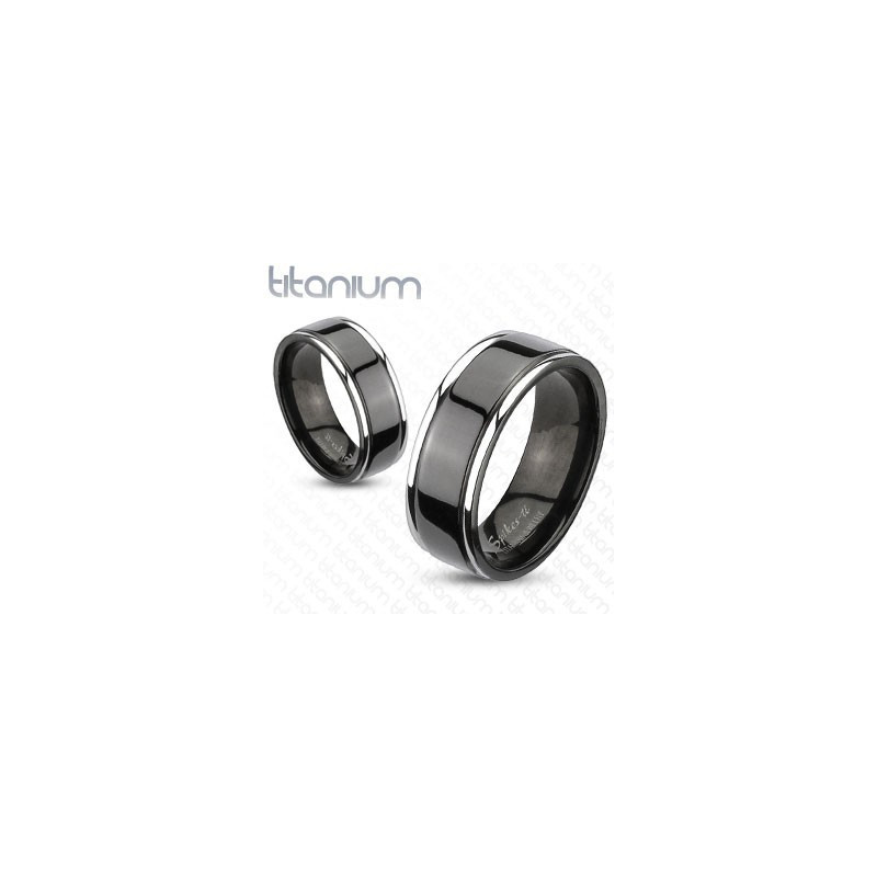 Bague femme en Titane Noir bijoux inoxydable pour femme haute qualité