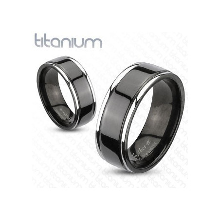 Bague femme en Titane Noir bijoux inoxydable pour femme haute qualité