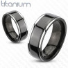 Bague femme en Titane Noir bijoux inoxydable pour femme haute qualité