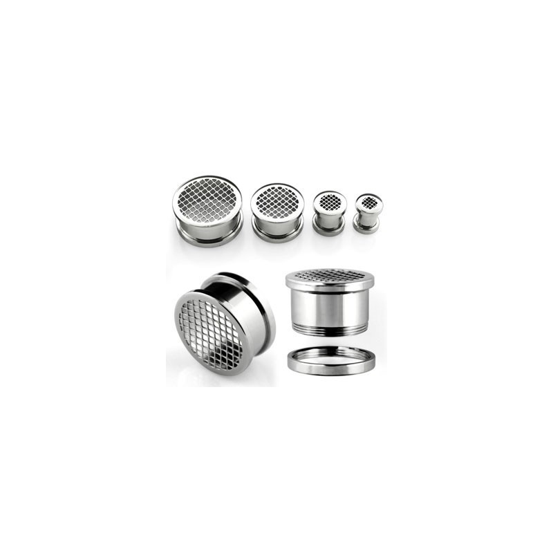 Piercing ecarteur tunneil oreille an acier chirurgical inoxydable motif grinder acier Piercing ecarteur tunneil oreille an acier chirurgical inoxydable motif grinder acier