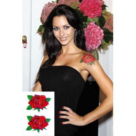 Jessica Jane Clement tatouage temporaire Roses