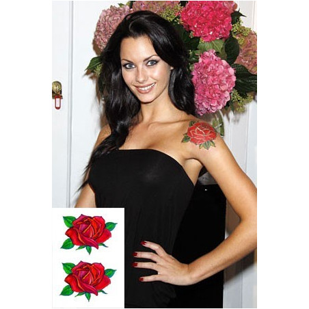 Jessica Jane Clement tatouage temporaire Roses