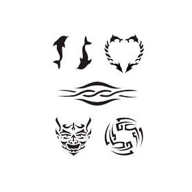 Tatouage mix Tribal  Dauphin autocollant