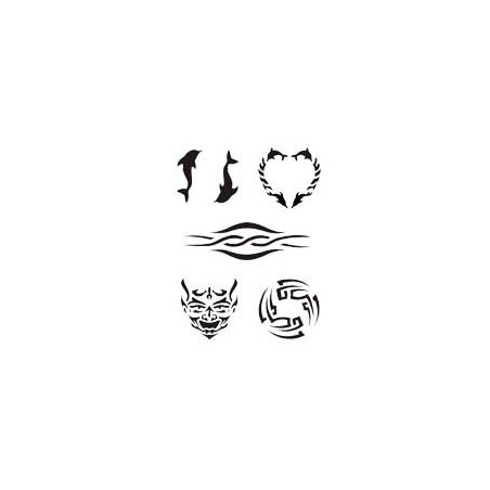 Tatouage mix Tribal  Dauphin autocollant