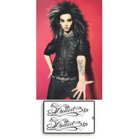 Bill Kaulitz Tokio Hotel Tatouage temporaire bras Freiheit 