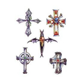 Tatouages temporaires Croix autocollant