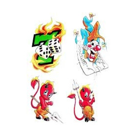 Tattoo Diable Joker autocollant