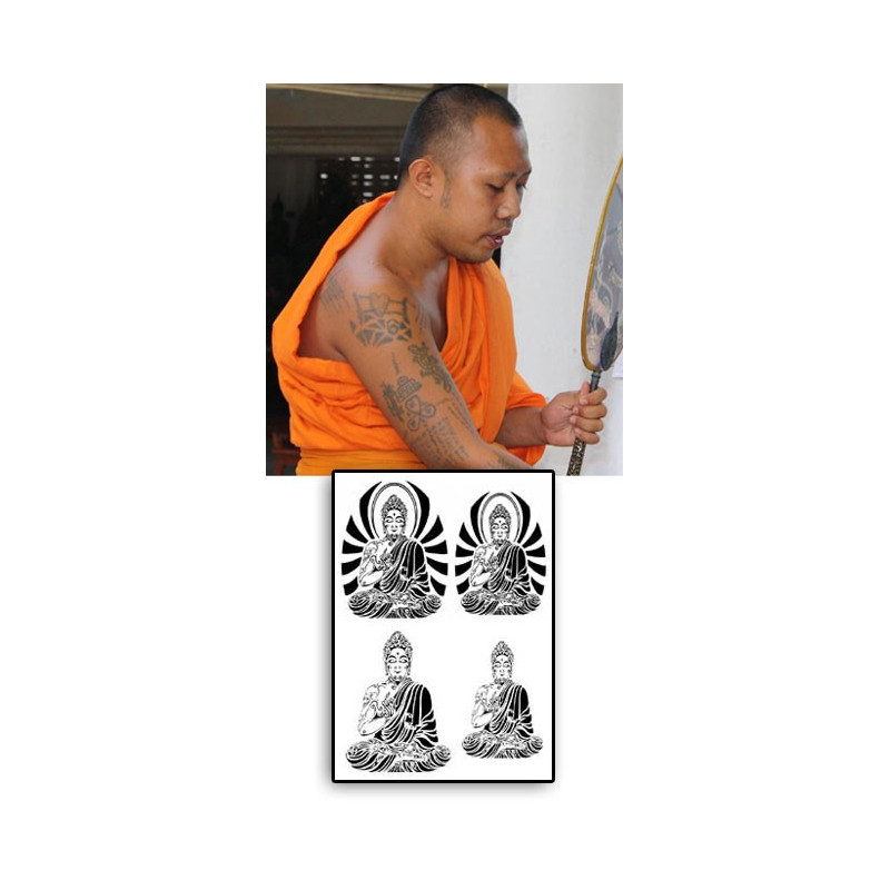 Tatouage Bouddha autocollant