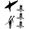 Planche Tattoo autocollant Surf