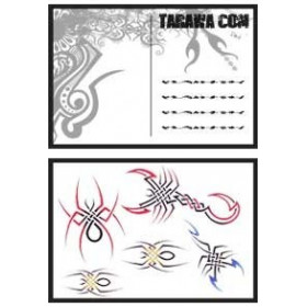 Carte postale Scorpion tatouage temporaire