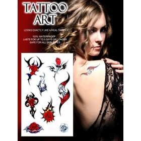 Tatouages temporaires Fleurs Roses Tribal