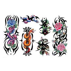 Tatouage Fleur Tribal autocollant