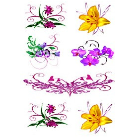 Tattoo Fleur autocollant