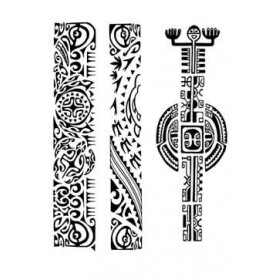 Tatouages Bracelets Maori et Polynesien autocollants 05 