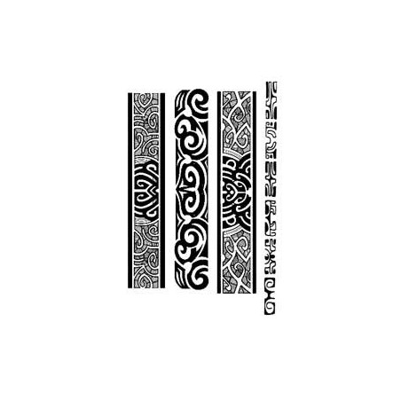 Tatouages Bracelets Maori et Polynesien autocollants 014 