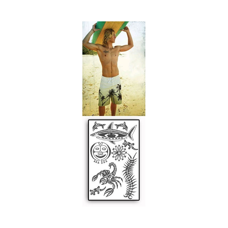 Tattoos temporaires Ocean Maori Polynesiens