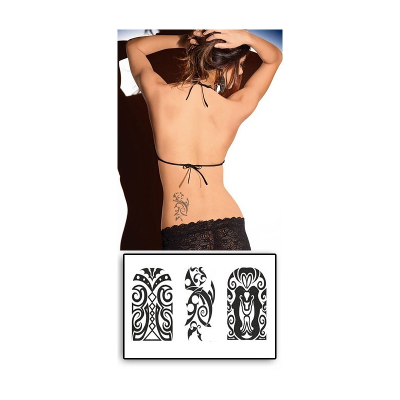 Tatouages temporaires maori et polynesien Tiki Hawaii 