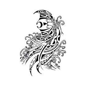Tattoo Polynesien Raie et vagues
