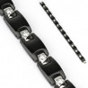 Bracelet pour homme homme acier noir et zirconium