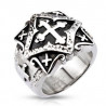 Bague pour homme en acier inoxydable motif multi croix celte