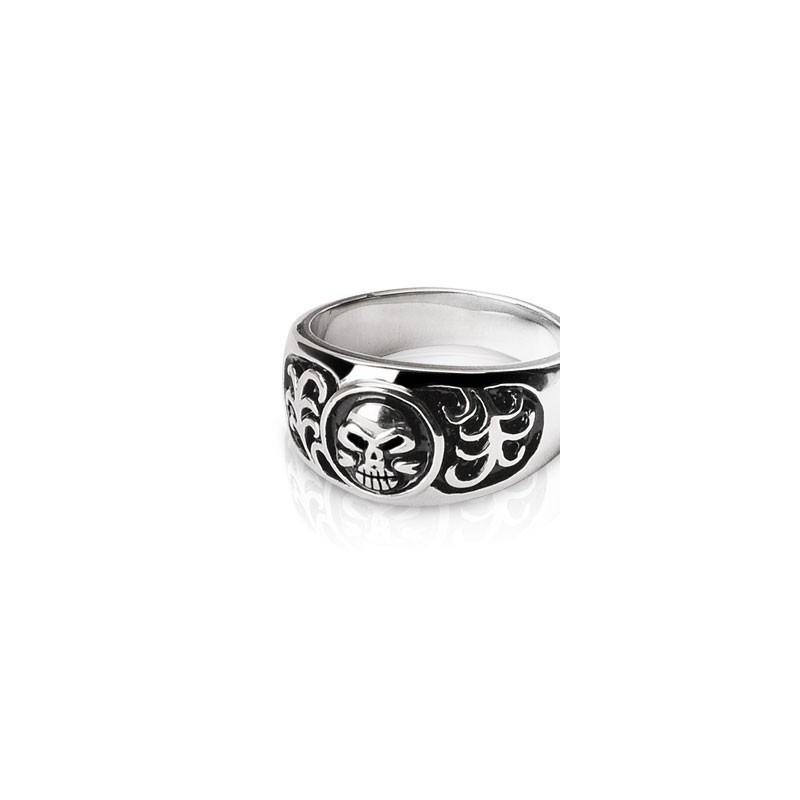 Bague anneau acier chirurgical inoxydable Skull motif tête de mort