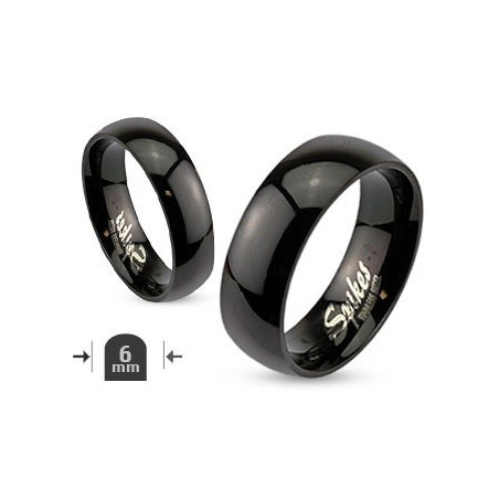 Bague anneau pour homme en acier chirurgical inoxydable couleur noir