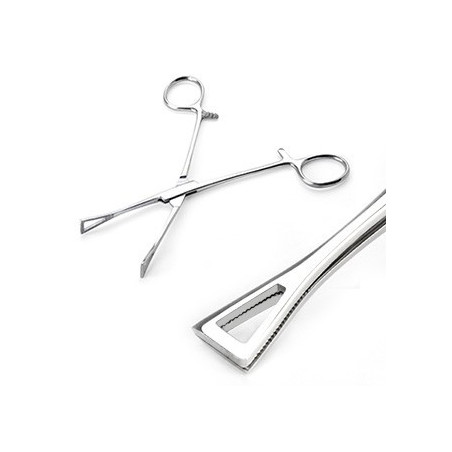 Forceps pince en inox acier chirurgical pour Piercing en forme de triangle